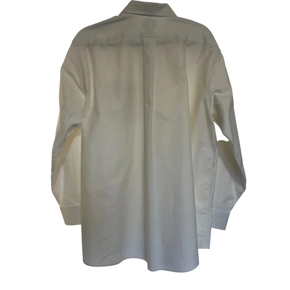 LL Bean Mens White Wrinkle Resistant Cotton Oxford Button Down Shirt 16-32 20941 - Picture 3 of 11